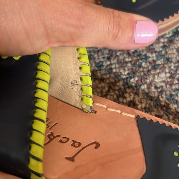 JACK ROGERS Navajo Heritage Jacks Slide Sandals Midnight/ green  Womens US 10 - Picture 5 of 7